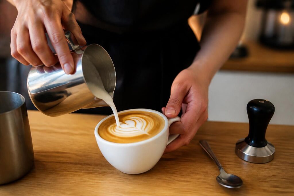 Latte art pour débutants : réussir ses premiers motifs au café
