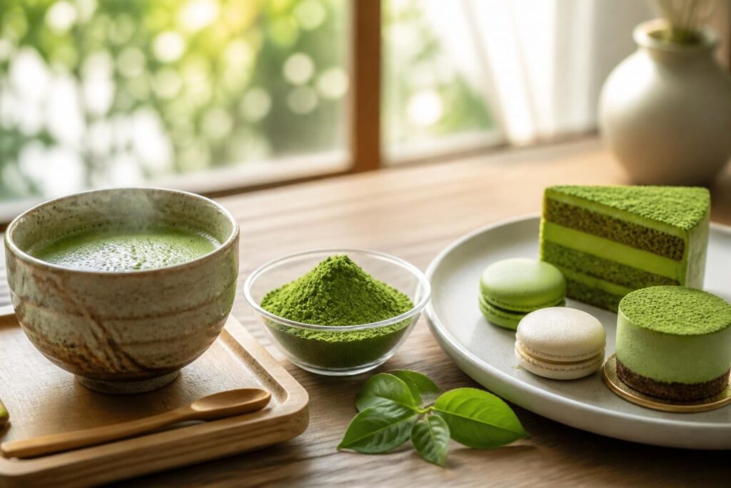 découvrez tout sur le matcha, du thé authentique aux délicieuses pâtisseries, avec notre guide complet d'utilisation pour sublimer vos recettes.