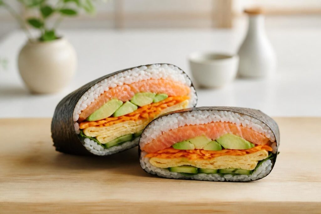 découvrez l'onigirazu, le sando-onigiri simple et pratique à emporter partout. une recette rapide et savoureuse pour vos repas sur le pouce.