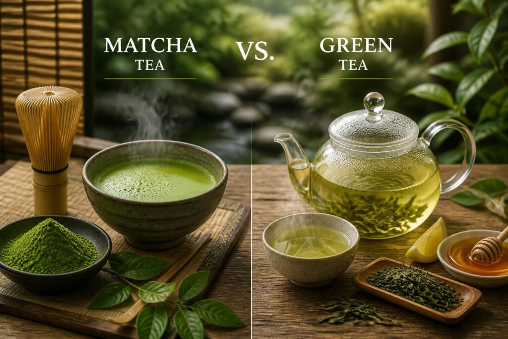 Thé matcha vs thé vert : différences, bienfaits et usages