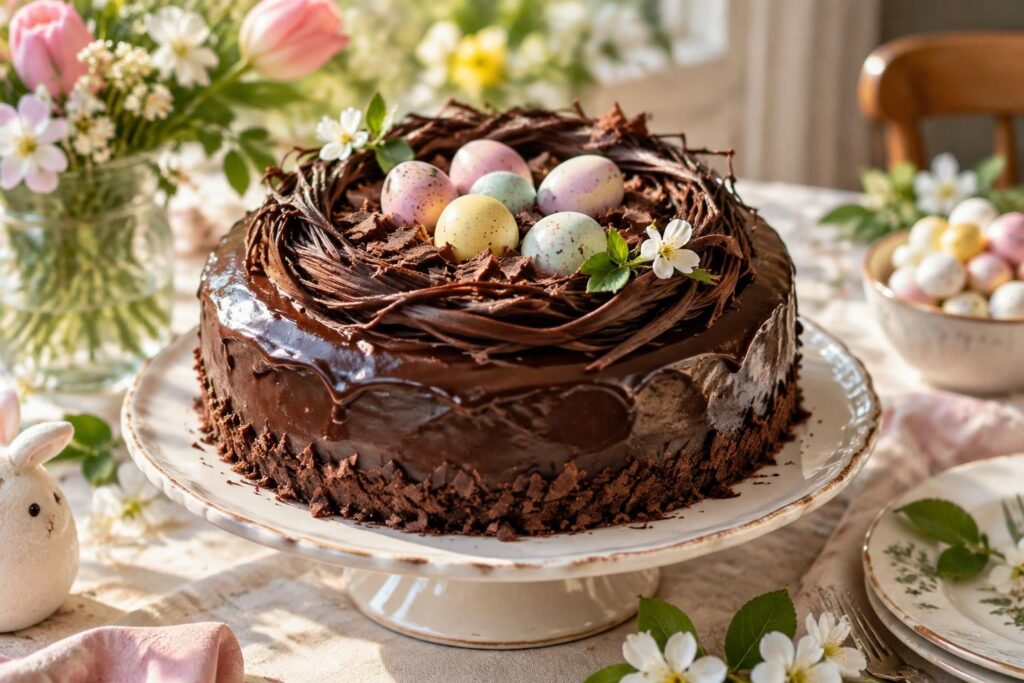 Gâteau nid de Pâques : recette facile pour un dessert festif